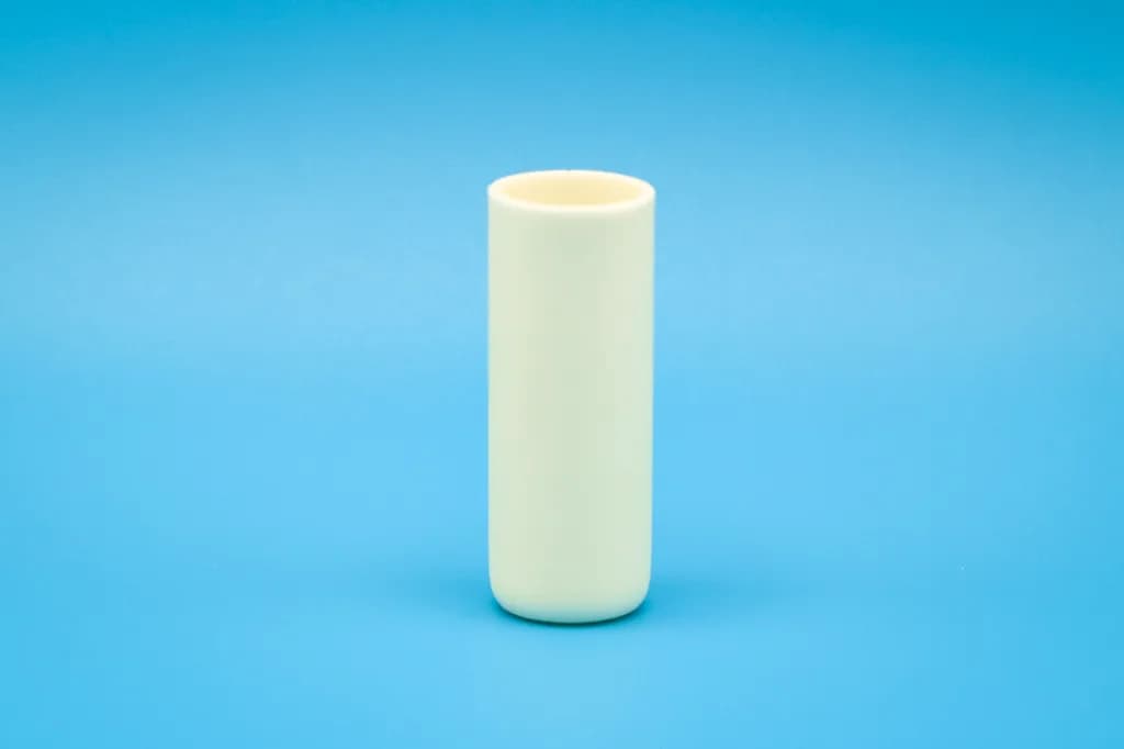 Ash crucible ceramic without slots (with bottom)