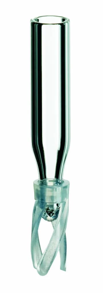 0,25 ml Mikroeinsatz, 29 x 5,7 mm, Klarglas, mit Polymerfuß, 1. hydrolytische Klasse
