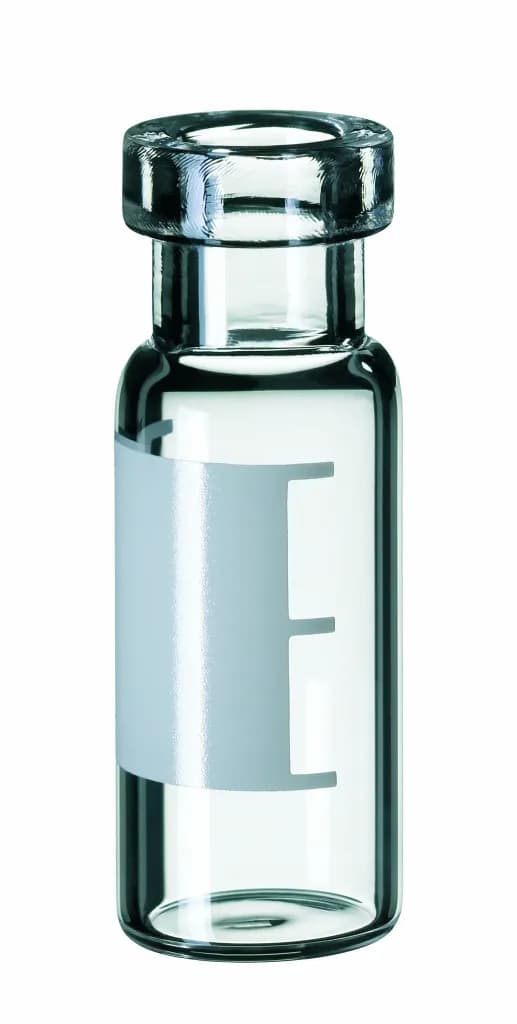 1.5 ml Crimp Neck Vial, 32 x 11.6 mm clear glass wide opening, label and filling lines