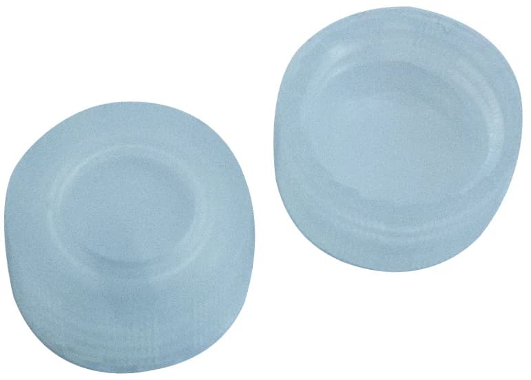 PP Kurzgewindekappe ND9, transparent, mit Loch PTFE virginal, 0,2 mm, 53 °shore D