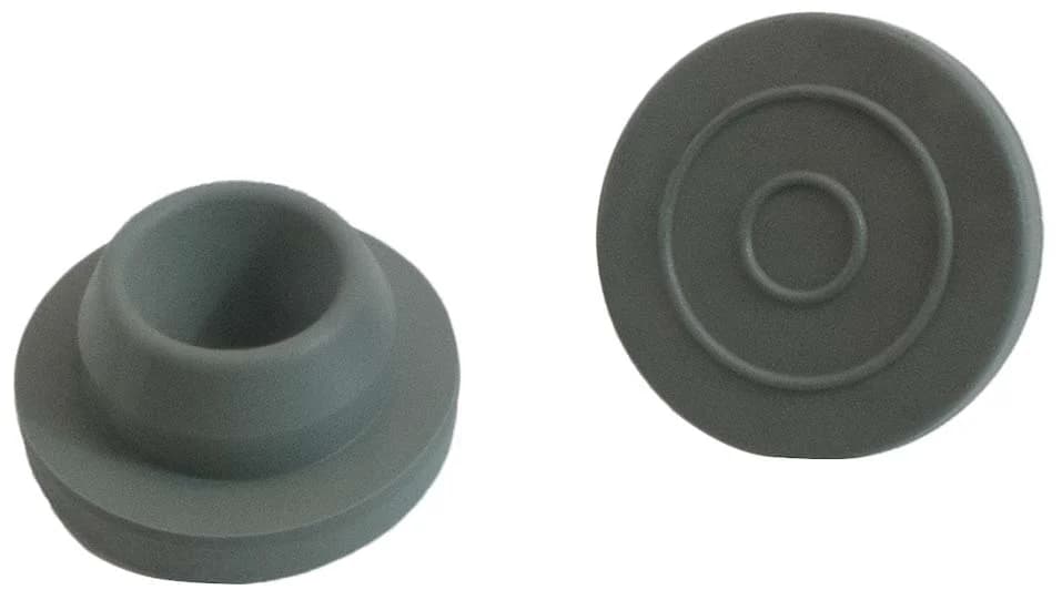 32 mm Butylhohlstopfen, grau, 45 °shoreA, Dicke 3,5 mm, 30,8 x 3,5 mm (Brombutyl)