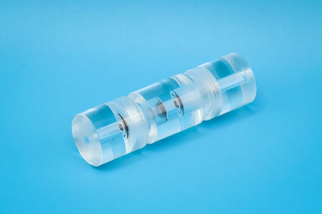 Duplex column holder with O-rings, plexiglass screw connection