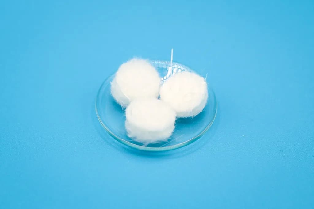 High-temperature mat, Quartz Wool Disc Ø 25 mm