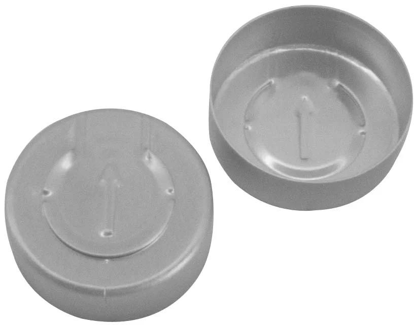20mm Alu Crimp cap, complete Tear-Off Cap clear lacquered