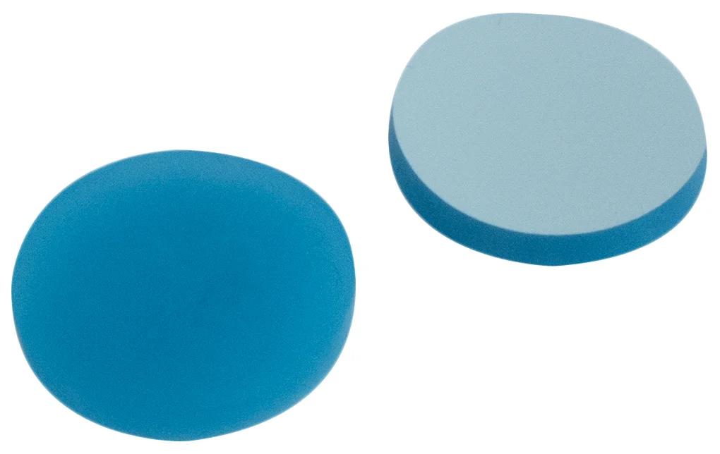 Septen für ND20 Bördelkappen Silikon blau transparent / PTFE weiß, 3,0 mm