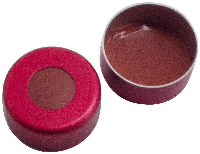 Alu Bördelk. rot lackiert,  NK/Butyl rot/TEF 45° shore A, 1.0mm, 5.6mm Loch