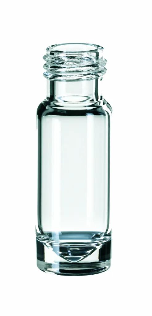 1,1 ml Kurzgewinde-Mikroliterflasche 32 x 11,6 mm, Klarglas, 1. hydrolytische Klasse