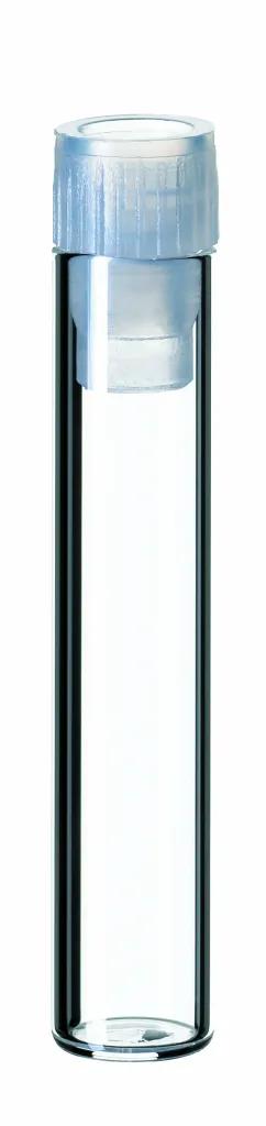 1 ml Flachbodenglas, 40 x 8,2 mm, Klarglas 8 mm PE-Stopfen für Waters Wisp 96 Positionnen