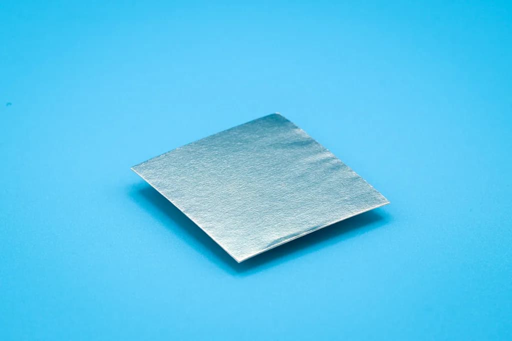 Silver foil squares 40 x 40 mm, thickness 0.008 mm