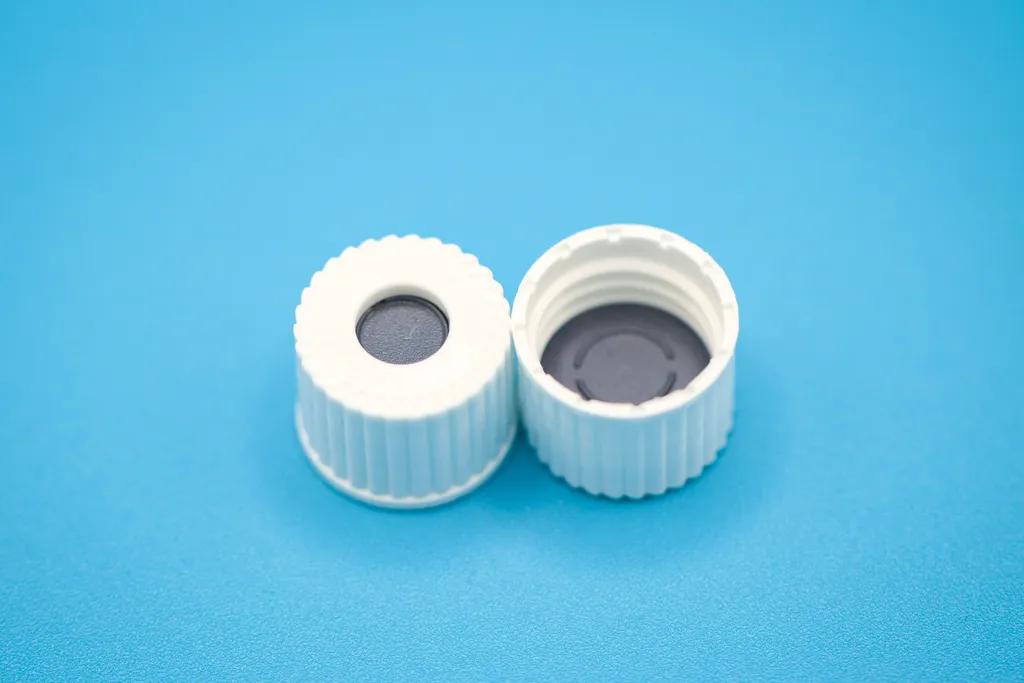 Exetainer® 16,5 mm Verschlusskappe, weiß mit eingelegtem Septum